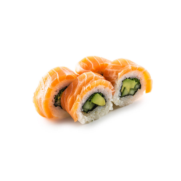 Sushi california roll isolated on white background - 写真・画像