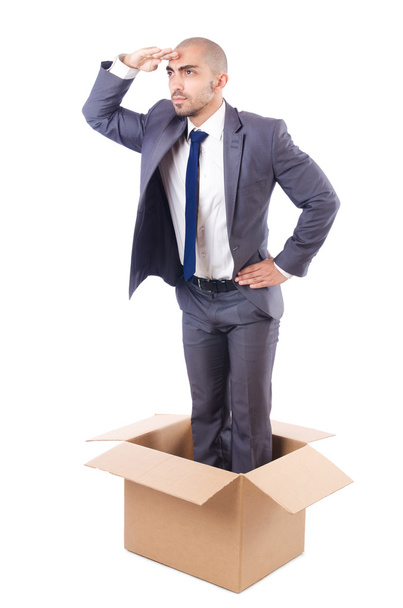 Businessman in box - Photo, Image