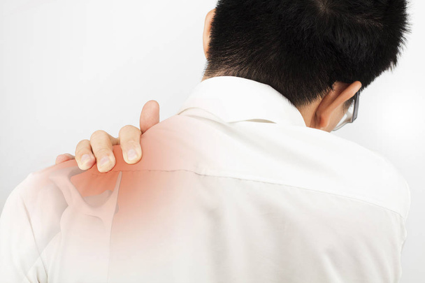 shoulder bone injury white background shoulder pain - Foto, immagini