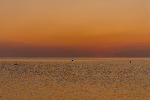 Lélegzetelállító napfelkeltét a tengerparton Binz a Rgen-Binz/Rgen/Németország - Fotó, kép