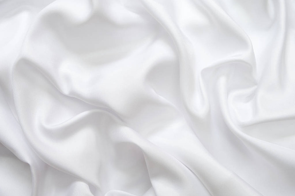 White satin fabric texture background - Fotografie, Obrázek