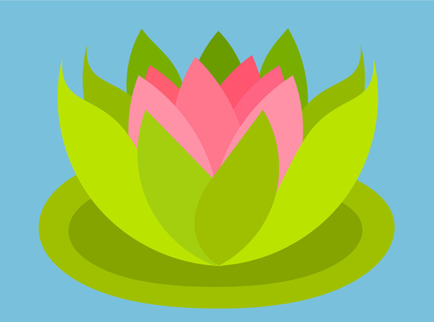 lotusbloem drijvend - Vector, afbeelding