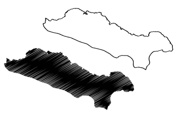Puerto Plata (Dominican Republic, Hispaniola, provinces of the Dominican Republic) map vector illustration, scribble sketch Puerto Plata ma
 - Вектор,изображение