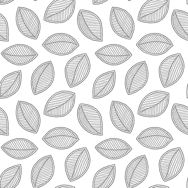 Graphic leaves seamless pattern.  - Vector, afbeelding