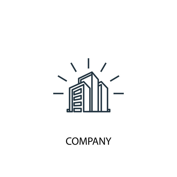 company concept line icon. Simple element illustration. company concept outline symbol design. Can be used for web and mobile - Вектор, зображення