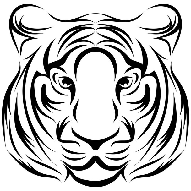 Tygrys twarz wektor graficzny - Wektor, obraz