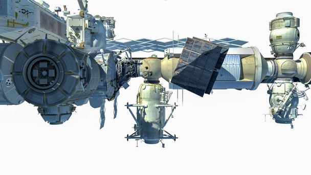 A Nemzetközi Űrállomás részletes renderelés - Fotó, kép