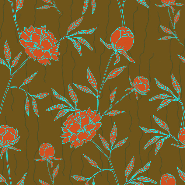 seamless floral pattern with flowers - Photo, Image