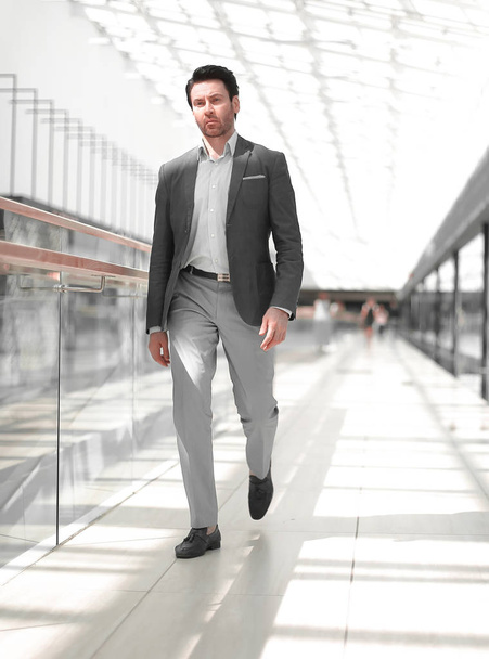 businessman walking in the airport building - Photo, image
