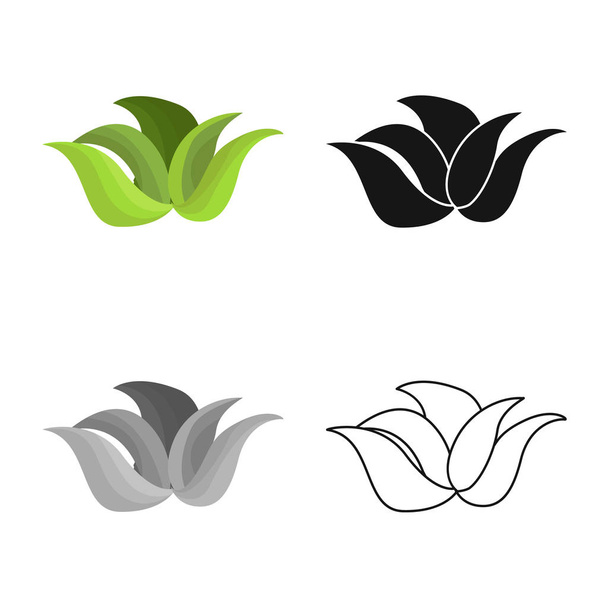 Vector illustration of bush and park logo. Set of bush and field stock vector illustration. - Vector, afbeelding