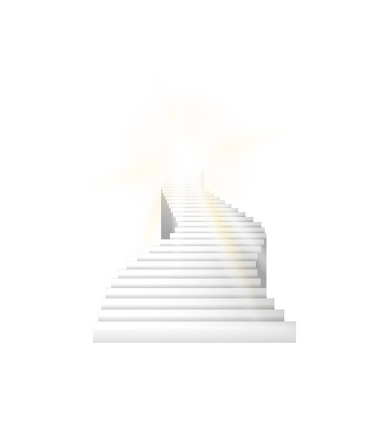 Οι σκάλες πηγαίνουν στον ουρανό. Εικονογράφηση σκάλας - Διάνυσμα, εικόνα
