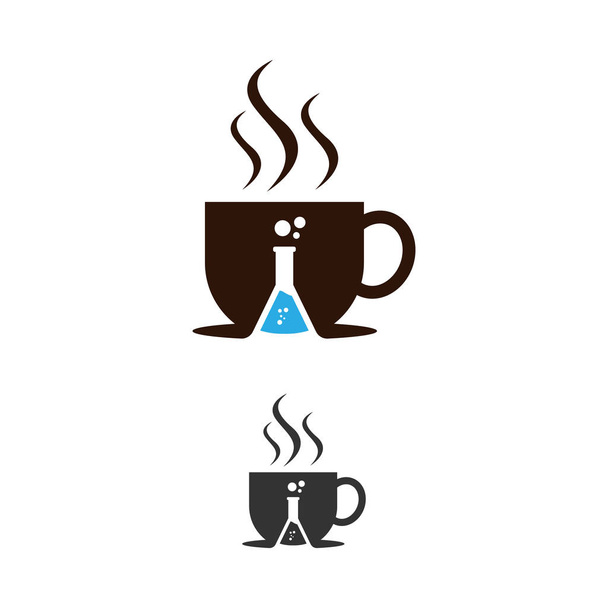 Coffee labs negative space image logo vector - Foto, imagen
