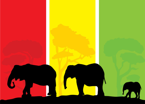 ελέφαντες - Διάνυσμα, εικόνα
