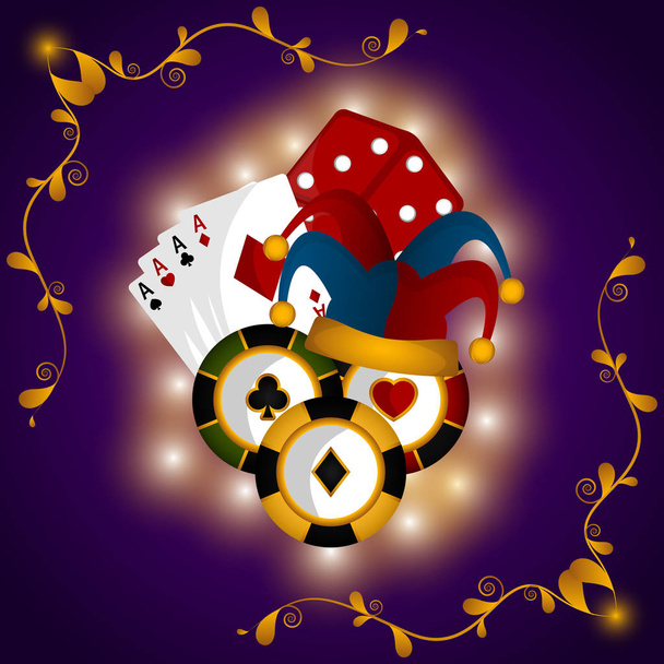 Casino poster illustration - Вектор,изображение