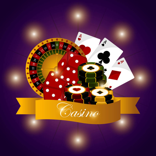 Casino poster illustration - Vektor, kép