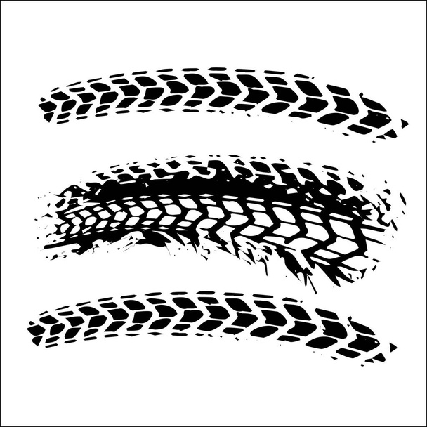 zwarte banden track met achtergrond vector illustratie - Vector, afbeelding