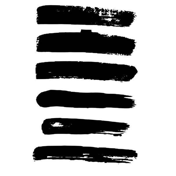 Vector fekete pint tinta ecset stroke, vonal, textúra, háttér szöveg. - Vektor, kép
