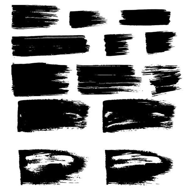 Vektorová černá pinta inkoust tah štětcem, čára, textura, pozadí pro text. - Vektor, obrázek