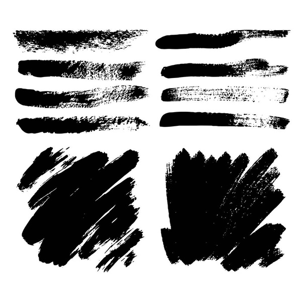 Vektor schwarzer Pinselstrich, Linie, Textur, Hintergrund für Text. - Vektor, Bild