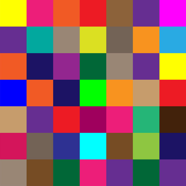 seamless random squares, mosaic tiles pixelated, pixels colorful - Vector, Image