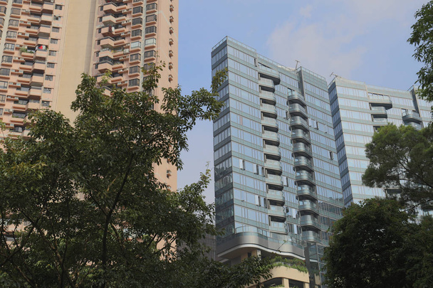 An apartment building in Mid level HK.  - Photo, Image