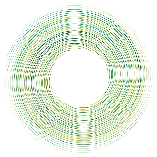 Abstract spiral, twist. Radial swirl, twirl curvy, wavy lines el - Vector, Image