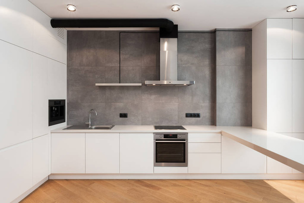 Cozinha moderna e nova com aparelho construído
 - Foto, Imagem
