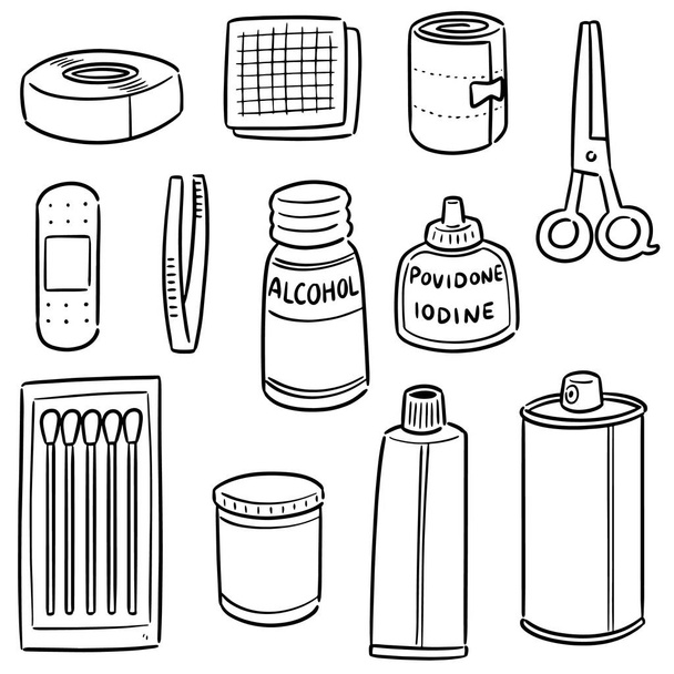 vector set of first aid kit - Vector, Image