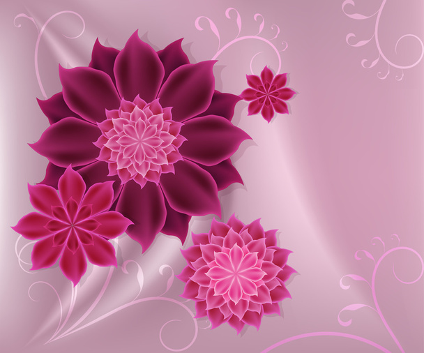 Bouquet on a pink background - Vektor, kép