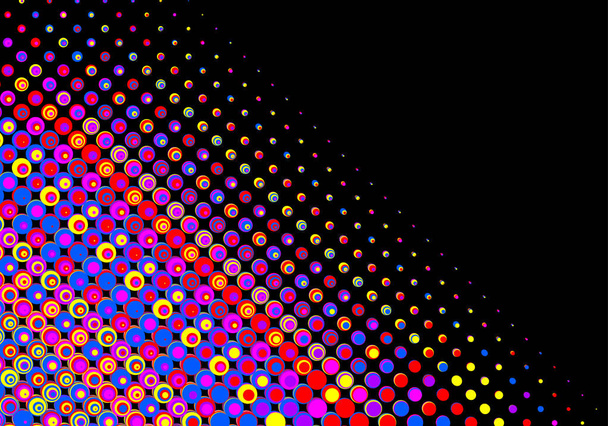 Gradiente mezzitoni puntini sfondo. Illustrazione vettoriale. Texture Pixel per il design. Cerchi di colore
 - Vettoriali, immagini