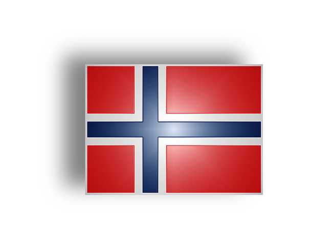 Norveç bayrağı (stilize ben). - Zdjęcie, obraz