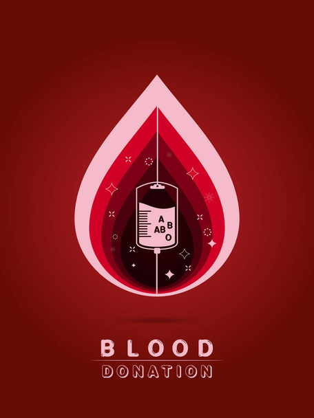 λογότυπο αιμοδοσία - Διάνυσμα, εικόνα