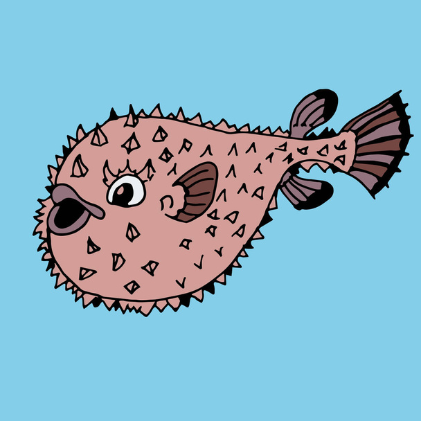 Disegno umoristico sul pesce palla
 - Vettoriali, immagini