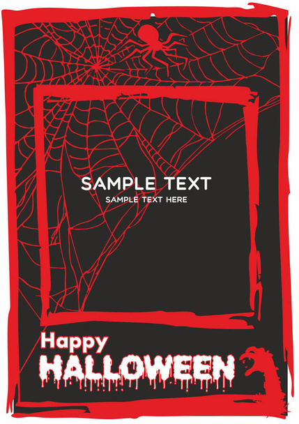 Red frame on a black background, stylized photo for invitations  - ベクター画像