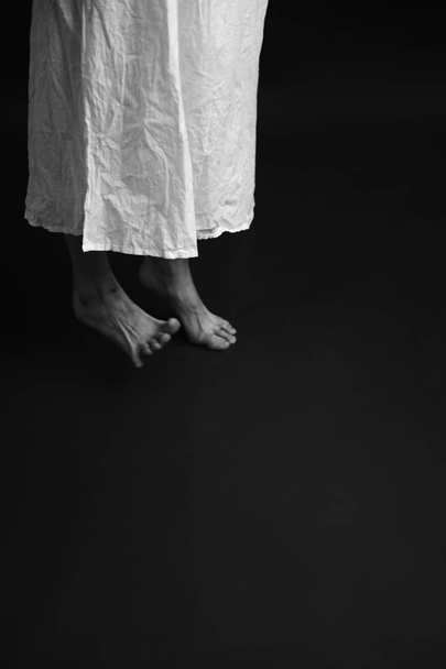 black and white portrait photography, art and fashion, woman portrait - Valokuva, kuva