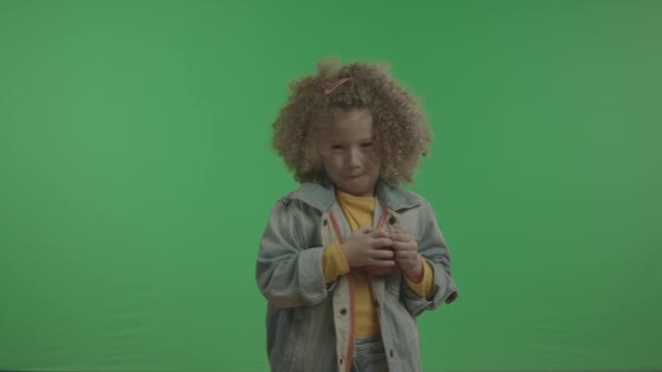 Happy Little Child Having Fun and Playing with Apple. - Materiał filmowy, wideo