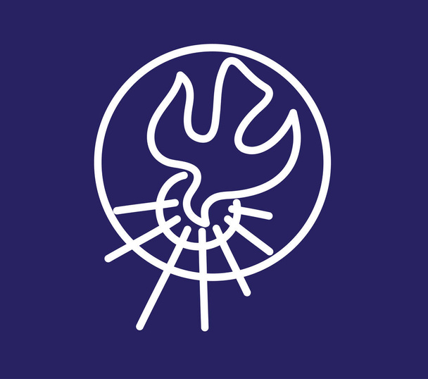 Holyspirit Fire Line Art Logo, дизайн арт-вектора
  - Вектор,изображение