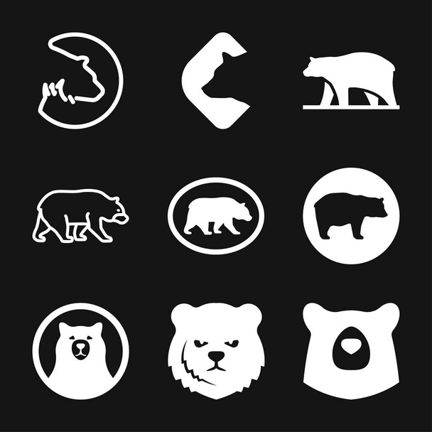 Bear icon. Vector concept illustration for design. - Vecteur, image