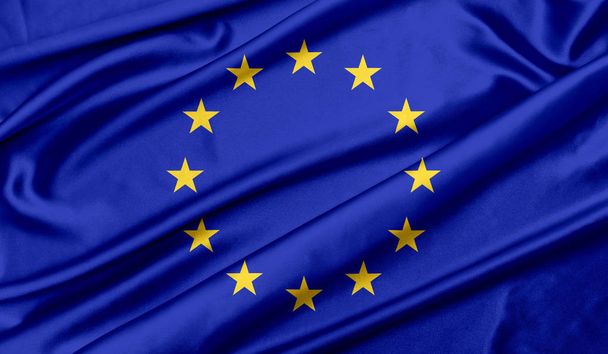 European Union flag texture background - Valokuva, kuva