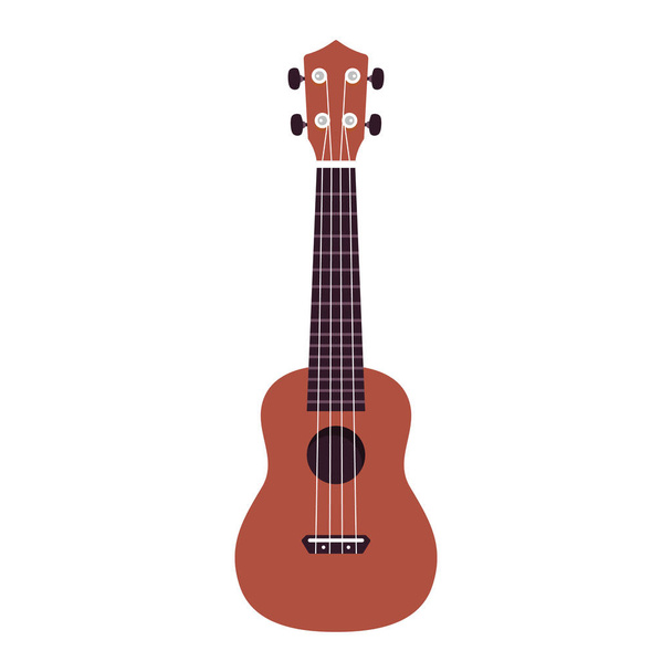 Ukulele. Little Hawaiian guitar. Isolated icon. Vector - Vector, Imagen