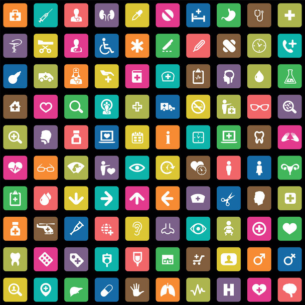 Доктор 100 іконок універсальний набір для Інтернету та інтернету
 - Вектор, зображення