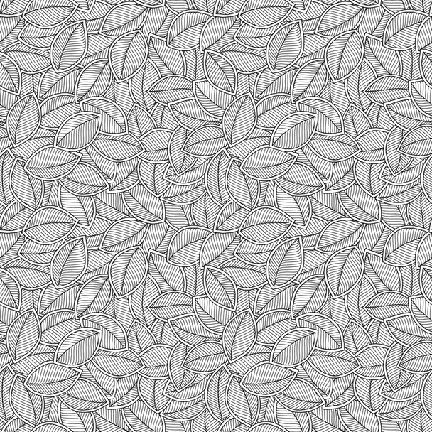 Graphic leaves seamless pattern.  - Vector, imagen