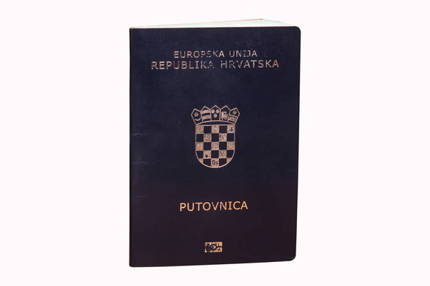 Croatian biometric passport isolated  - Photo, Image