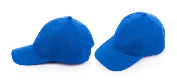 Sombrero azul aislado sobre fondo blanco
 - Foto, imagen