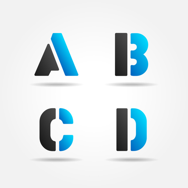 ABCD blue - Διάνυσμα, εικόνα