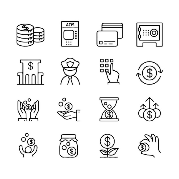jeu d'icônes lié à Money Wallet Vector
 - Vecteur, image