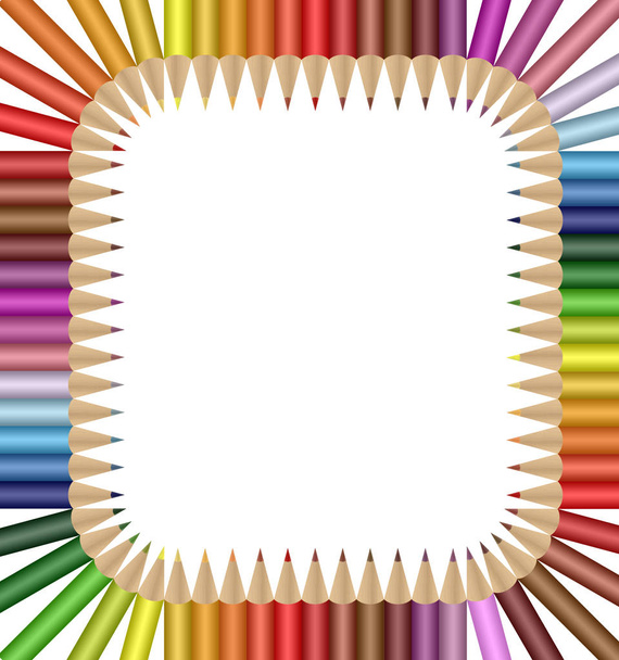 Fondo ilustrado con lápices de colores
 - Foto, imagen