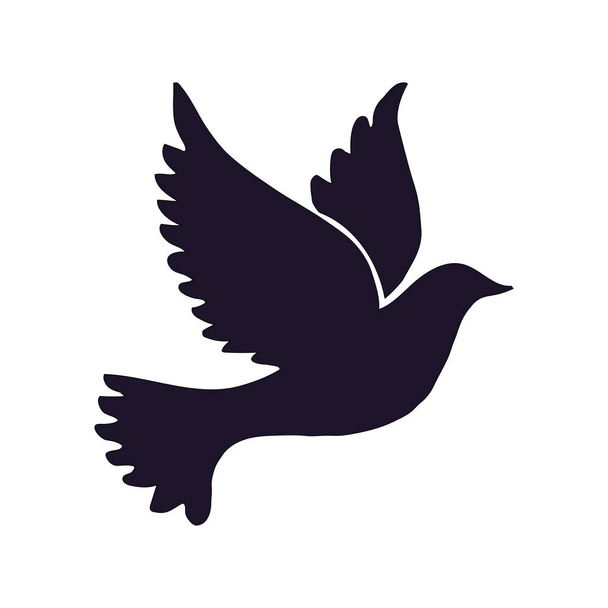 Літаючий птах. символ сторінки піктограм для вашого дизайну веб-сайту. Логотип піктограми, додаток, інтерфейс. Піктограма голуба
 - Вектор, зображення