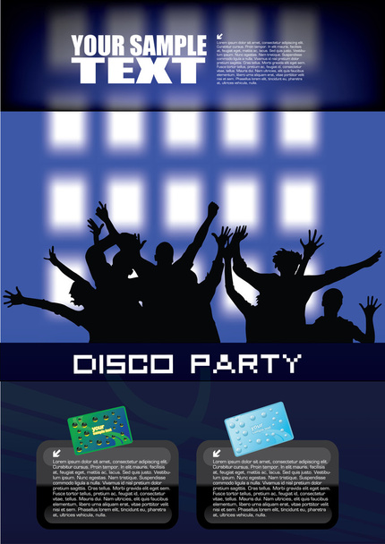 Hintergrund der Disco-Party - Vektor, Bild
