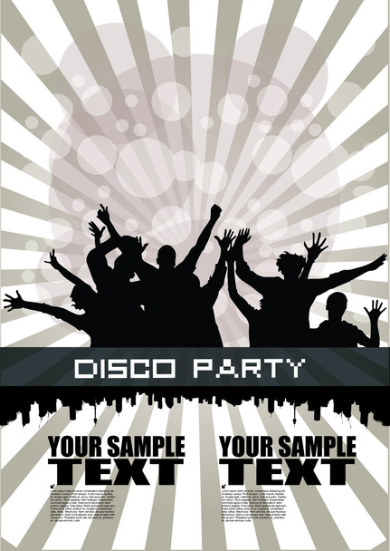 Disco partijachtergrond - Vector, afbeelding